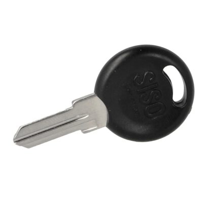 Sleutel leeg, 48,1 mm (1,9"). Key blank gemaakt van metaal en kunststof voor slot 8813, handgreepslot L-44, handgreepslot 177, handvatslot T-44, handgreepslot 1821, handgreepslot 1822, nokkenslot X-44, basculeslot 7080, door SISO Denemarken