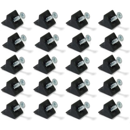 20 stuks kast achterwandmontage 9169717 driehoekig, met wig, matzwart, 15 mm (0,6"). Lademes voor het bevestigen van de achterwand van de kast, ladevloer, door EMUCA