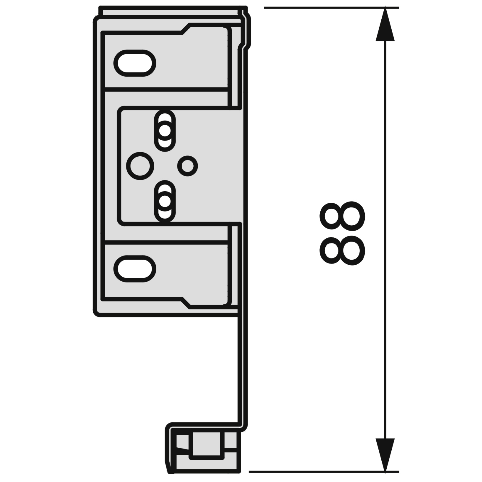 Ladeset, met extra dunne frames, hoogte: 88 mm (3-15/32"), oppervlak: antracietgrijs, 440 mm (17-21/64"), versie: gedeeltelijke verlenging met openduw, 3275335 ladeset voor keukenmeubels en nog veel meer, door EMUCA - Afbeelding 4