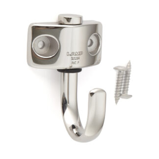 Hoogwaardige SUS304 roestvrijstalen draaibare haak, 67 mm (2,7"), JF-T45. V2A draaihaken voor scheepsbouw, RV, Outdoor, vochtige omgeving en nog veel meer, door Sugatsune / LAMP® (Japan)