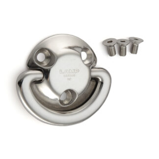 Heavy duty opvouwbaar dekoog van SUS316 roestvrij staal, 94 mm (3,8"), EY-R80. V4A geruisloze opvouwbare padeye voor scheepsbouw, jachten, lussenstops, buiten, vochtige omgeving, ruwe omgeving en nog veel meer, door Sugatsune / LAMP® (Japan)