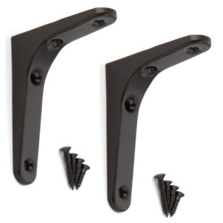 2 stuks hoogwaardige heavy-duty montagebeugel, draagvermogen: 30 kg (67 lbs), oppervlak: zwart, 86 mm (3,4"), BTK-85B. Heavy-duty rekbeugels voor planken, scheidingswanden, planken, planken, hoekverbindingen en nog veel meer, van Sugatsune / LAMP® (Japan)
