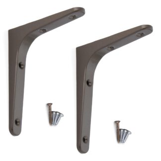 2 stuks hoogwaardige heavy-duty montagebeugel, draagvermogen: 40 kg (89 lbs), oppervlak: omber, 120 mm (4,8"), BTK-120UM. Heavy-duty rekbeugels voor planken, scheidingswanden, planken, planken, hoekverbindingen en nog veel meer, van Sugatsune / LAMP® (Jap