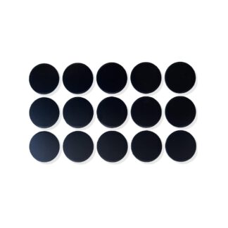 15 stuks zelfklevend boorgatdeksel van kunststof, oppervlak: zwart, 20 mm (0,8") 5136017. Kunststof schroefgatafdekking voor meubels, kast, tafel, bed, keukenkasten en nog veel meer, van EMUCA