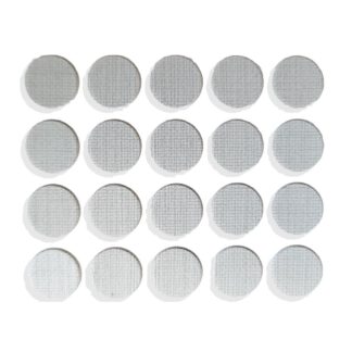 20 stuks zelfklevende boorgatafdekking van kunststof, Oppervlak: textiellook, grijs, 13 mm (0,6") 5128927. Kunststof schroefgatafdekking voor meubels, kast, tafel, bed, keukenkasten en nog veel meer, van EMUCA