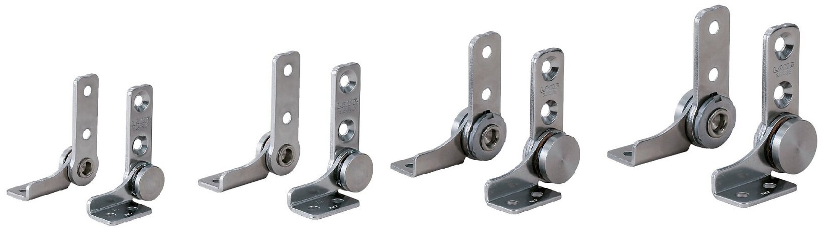Set van 2 wrijvingscharnieren (links + rechts), koppel: 6 N·m, HG-TB30. 2 hoogwaardige wrijvingscharnieren voor apparaatdeksels, meubelkleppen, monitorbehuizingen en nog veel meer, door Sugatsune / LAMP® (Japan) - Afbeelding 5