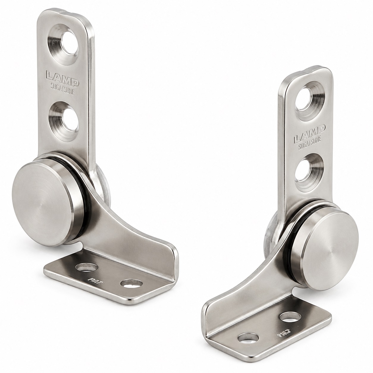 Set van 2 wrijvingscharnieren (links + rechts), koppel: 9 N·m, HG-TB45. 2 hoogwaardige wrijvingscharnieren voor apparaatdeksels, meubelkleppen, monitorbehuizingen en nog veel meer, door Sugatsune / LAMP® (Japan)