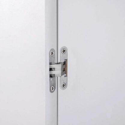 2 stuks hoogwaardige onzichtbare kruisscharnieren 95 x 19mm gemaakt van Zamak, roestvrij staal look, incl. Schroeven. Verdektliggende meubelscharnier van UMAXO®, 180° inklapbaar. Meubelscharnier (vici scharnier) voor uitsparing - Afbeelding 6