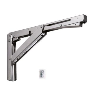Hoogwaardige klaptafelsteun voor zwaar gebruik met demper met soft-close EB-303-DA, gemaakt van roestvrij staal. Inklapbare console tot 100 kg draagvermogen. Flapsteun van ROCA / Sugatsune