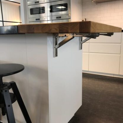 2 stuks zware kwaliteit klaptafelsteunen EB-303 gemaakt van roestvrij staal. Een paar opklapbare beugels met een draagvermogen tot 150 kg. Flapsteunen van ROCA / Sugatsune - Afbeelding 2