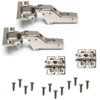 2 stuks heavy duty meubelscharnieren J95 voor extra zware deuren tot 25 kg! Incl. Montageplaten. Heavy duty cup scharnier, meubelscharnier met cupmaat 40 mm van LAMP® / Japan (inzet) - Nikkel, Zonder veiligheidsvergrendeling (voor push-to-open)