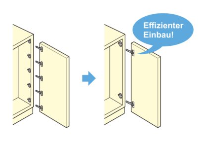 2 stuks heavy duty meubelscharnieren J95 voor extra zware deuren tot 25 kg! Incl. Montageplaten. Heavy duty cup scharnier, meubelscharnier met cupmaat 40 mm van LAMP® / Japan (inzet) - Afbeelding 2