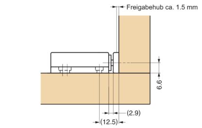Niet-magnetische drukknoop MC-28 van SUGATSUNE / Lamp (Japan). Deuropener veerpal, automatische aanraakvergrendeling voor meubels te schroeven met tegenhanger en schroeven - Afbeelding 3