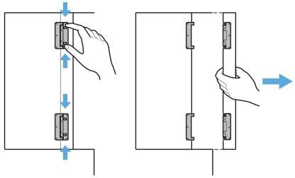 2 hoogwaardige roestvrijstalen scharnieren voor snelle montage en demontage zonder gereedschap. Roestvaststalen snelsluitscharnieren HG-OT van Sugatsune / LAMP® (Japan) - Afbeelding 3