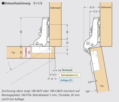 2 roestvrijstalen potriemen, incl. roestvrijstalen montageplaten van SUGATSUNE / Lamp (Japan). Steun: 9 mm - Afbeelding 2