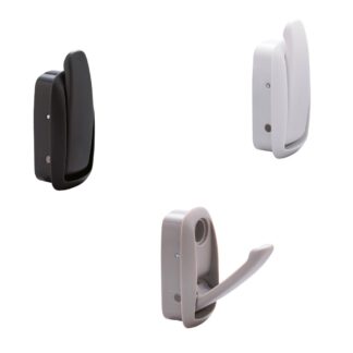 Opvouwbare haak van hoge kwaliteit met soft-close functie. Zelfvouwbare, gedempte kapstokhaak NF-47D-DGR van Sugatsune / LAMP® (Japan)