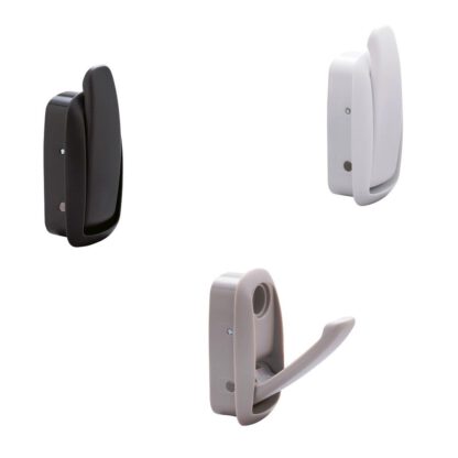 Opvouwbare haak van hoge kwaliteit met soft-close functie. Zelfvouwbare, gedempte kapstokhaak NF-47D-DGR van Sugatsune / LAMP® (Japan)