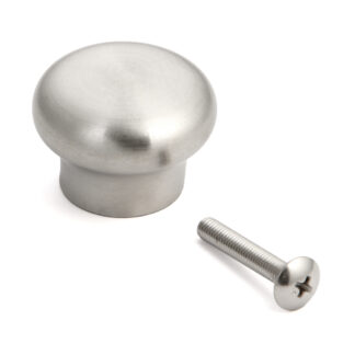 Superleichter Edelstahl-Möbelknopf SUS304 von Sugatsune, RSS-38S (27 mm), satiniert matt. Produktbild