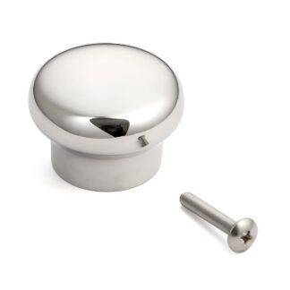 Superleichter Edelstahl-Möbelknopf SUS304 von Sugatsune, RSS-50M (34 mm), glänzend poliert. Produktbild