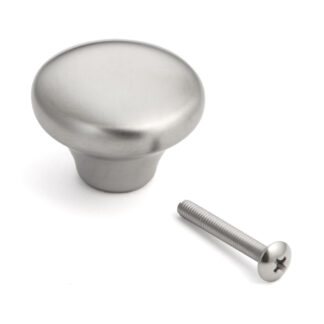 Superleichter Edelstahl-Möbelknopf SUS304 von Sugatsune, RS-38S (38 mm), satiniert matt. Produktbild
