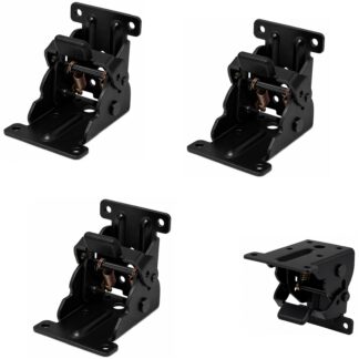 4 stuks robuuste tafelpoot opvouwbare fitting, gemaakt van staal, oppervlak: zwart, B205-KTL-BK. Opvouwbare tafelpoten voor lage tafels, salontafels, houten tafelpoten en meer, Kojima (Japan)