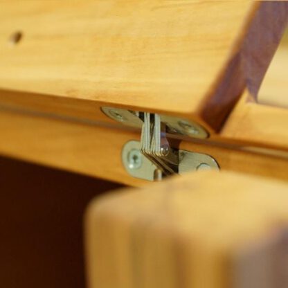 2 stuks onzichtbare kruisscharnier 44mm gemaakt van zamak. Verborgen meubelscharnier van UMAXO® 180° inklapbaar. Verdektliggende meubelscharnier, geel gegalvaniseerd, voor inbouw - Afbeelding 2