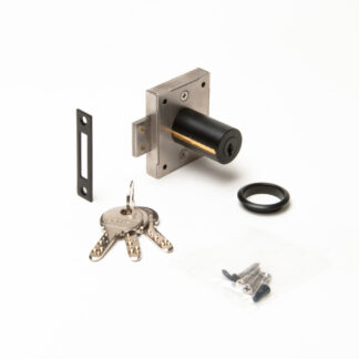 Kastslot, gelijk met sleutel, zwart 7810-36BL-D, door Sugatsune / LAMP (Japan)