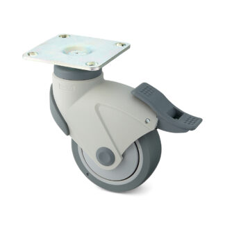 Wielwiel met dubbel remsysteem, met plaat EX-100PS, door Sugatsune / LAMP (Japan)