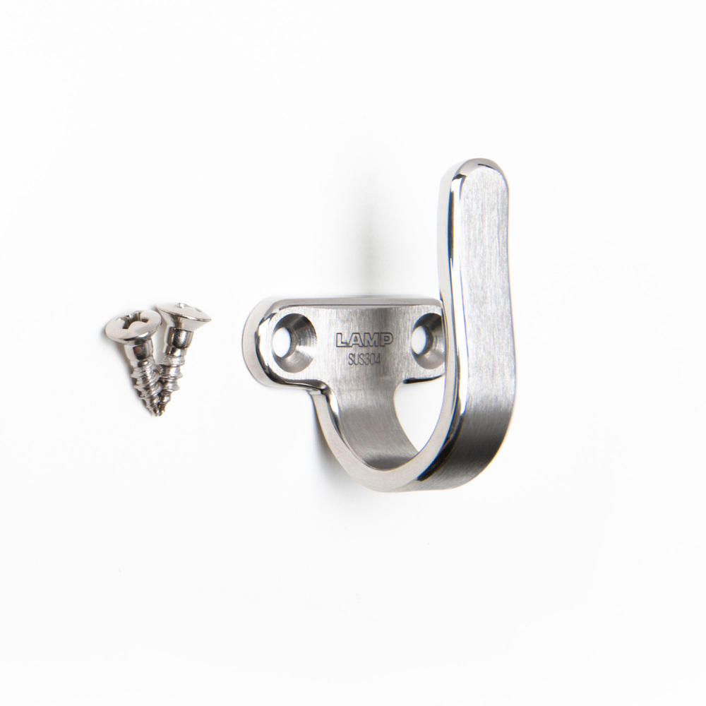 Hoogwaardige universele haak gemaakt van SUS304 roestvrij staal, 40 mm (1.6"), 4H-40TT. V2A handdoekhaak voor badkamer, zwembad, scheepsbouw, camper, buitenruimte, vochtige omgeving en nog veel meer, door Sugatsune / LAMP® (Japan)