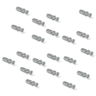 20 stuks robuuste verbindingsbout voor boring ⌀3,5 mm, gemaakt van staal, 10 mm (25/64"), 8057205. Stevige excentrische pen voor meubelaansluiting en nog veel meer, van EMUCA