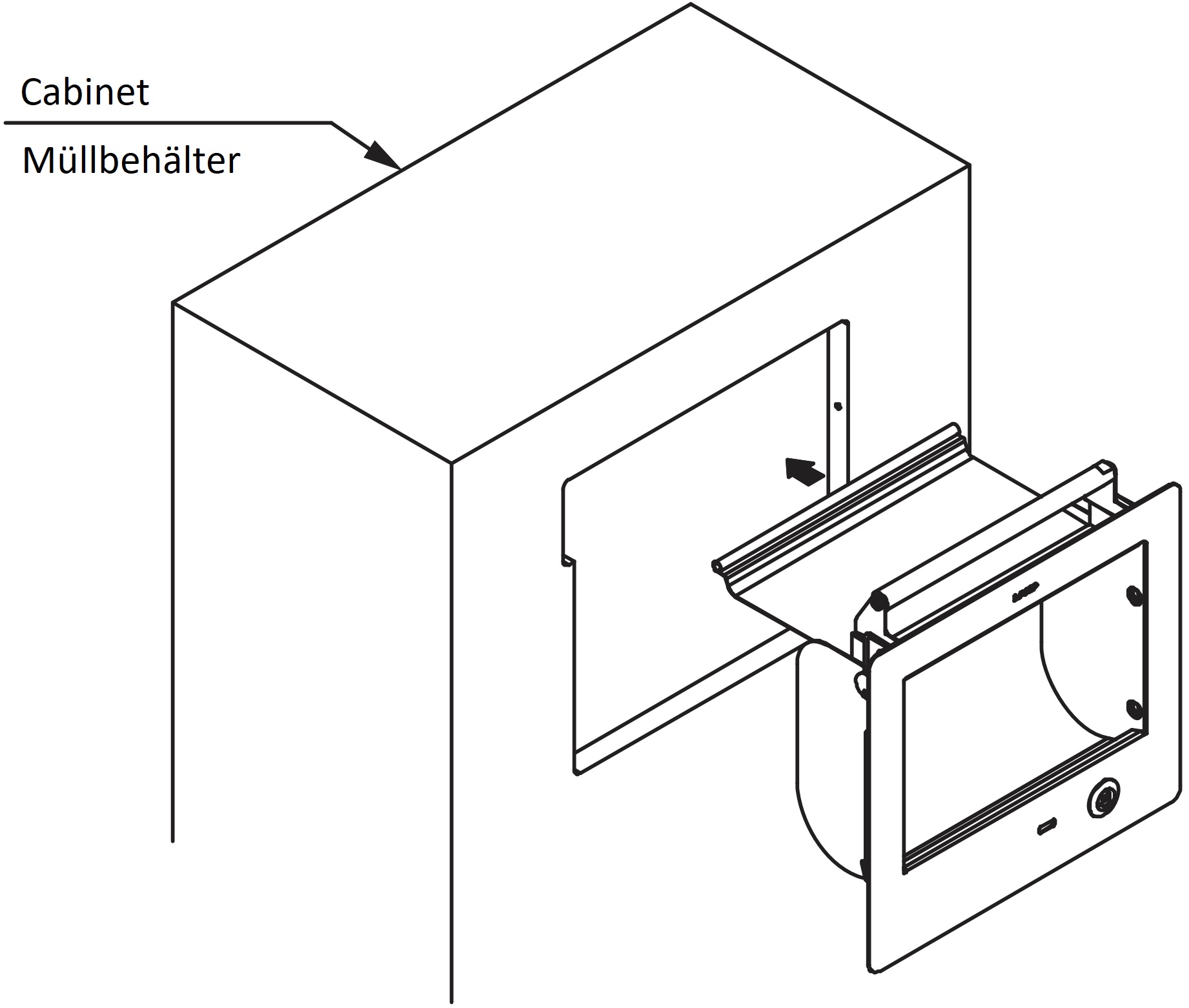 Hoogwaardige afsluitbare rechthoekige vuilklep voor verticale montage, met soft-close, gemaakt van roestvrij staal, AZ-GD230L-HL. Roestvrijstalen afvalklep met slot voor gastronomie, winkelinrichting en nog veel meer, van Sugatsune / LAMP® (Japan) - Afbeelding 7
