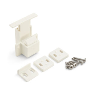 Verborgen klikhendel, oppervlak: wit, AK-60WT en AK-C60WT. Praktische veiligheidshandgreep voor jachtinterieurs, camperombouw, caravanmeubels, campers en nog veel meer, van Sugatsune / LAMP® (Japan)