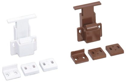 Verborgen klikhendel, oppervlak: wit, AK-60WT en AK-C60WT. Praktische veiligheidshandgreep voor jachtinterieurs, camperombouw, caravanmeubels, campers en nog veel meer, van Sugatsune / LAMP® (Japan) - Afbeelding 2