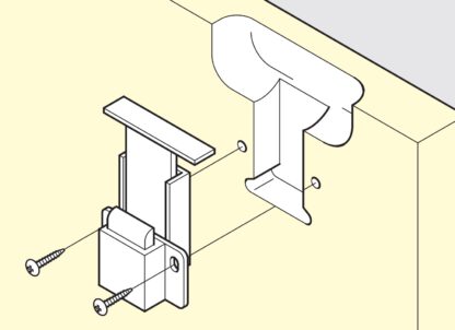 Verborgen klikhendel, oppervlak: wit, AK-60WT en AK-C60WT. Praktische veiligheidshandgreep voor jachtinterieurs, camperombouw, caravanmeubels, campers en nog veel meer, van Sugatsune / LAMP® (Japan) - Afbeelding 9