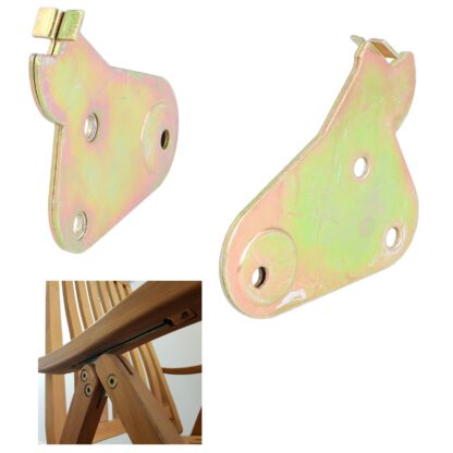 2 stuks weerbestendige pal, gemaakt van robuust staal, oppervlak: verzinkt, geel, 04.05.015-2 (04.05.015). Handgreephendel voor tuinstoel, ligstoel, ligstoel, tuinmeubilair, terrasmeubilair, tuinmeubelen en nog veel meer, door SISO Denmark