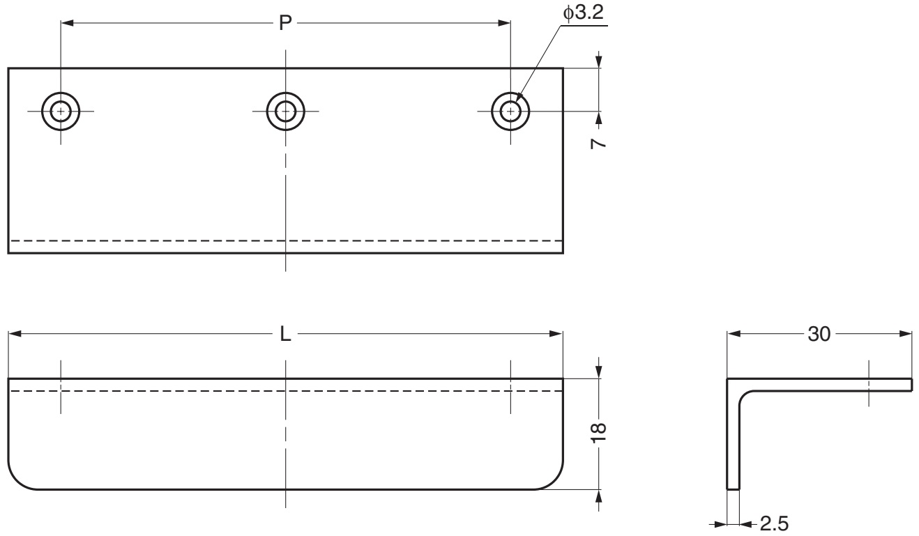 Hoogwaardige hoekgreep gemaakt van massief en robuust messing, vernikkeld, satijn mat, 90 mm (3,6") ANGU-A402. Meubelgreep ANGU-A402 voor woonkamerkast, kantoormeubilair, slaapkamermeubilair, keukenkast, door Sugatsune / LAMP® (Japan) - Afbeelding 2