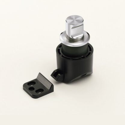 Twee-L® kliksluiting met handvatfunctie, gemaakt van roestvrij staal SUS316, ZL-2901. Hoogwaardige, solide en elegante drukknop van het fijnste roestvrij staal V4A (SUS316) voor exclusief interieurdesign, van ZweiL® / Sugatsune (Japan)