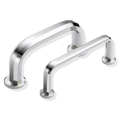 ZweiL® beugel voor RVS meubelgreep voor bevestiging aan glazen deur, 25 mm, ZL-2301-2025. Beugel van het fijnste roestvrij staal V4A (SUS316) voor het bevestigen van roestvrijstalen meubelgrepen aan glazen deuren voor exclusief interieurdesign en hoogwaar