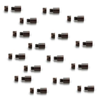 16 stuks hoogwaardige tweedelige plankdrager, gemaakt van messing, draagvermogen: 20 kg (45 lbs), oppervlak: brons, SS-108M en SS-108W. Plankbeugels voor planken, kastplanken, planken en nog veel meer, door Sugatsune / LAMP® (Japan)