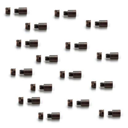 16 stuks hoogwaardige tweedelige plankdrager, gemaakt van messing, draagvermogen: 20 kg (45 lbs), oppervlak: brons, SS-108M en SS-108W. Plankbeugels voor planken, kastplanken, planken en nog veel meer, door Sugatsune / LAMP® (Japan)