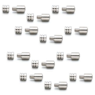 12 stuks hoogwaardige tweedelige plankdrager, gemaakt van messing, draagvermogen: 30 kg (67 lbs), oppervlak: vernikkeld, SS-318M en SS-318W. Plankbeugels voor planken, kastplanken, planken en nog veel meer, door Sugatsune / LAMP® (Japan)