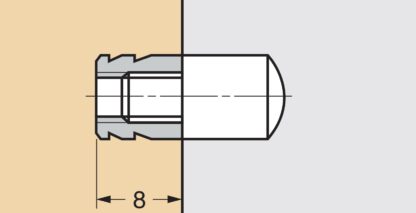 16 stuks hoogwaardige tweedelige plankdrager, gemaakt van messing, draagvermogen: 20 kg (45 lbs), oppervlak: vernikkeld, SS-319W en SS-319M. Plankbeugels voor planken, kastplanken, planken en nog veel meer, door Sugatsune / LAMP® (Japan) - Afbeelding 3