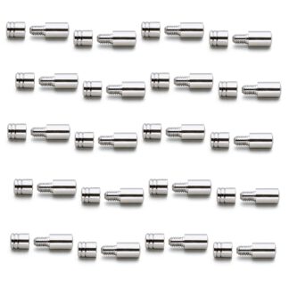 20 stuks hoogwaardige tweedelige plankdrager, gemaakt van messing, draagvermogen: 45 kg (100 lbs), oppervlak: vernikkeld, SS-322W en SS-322M. Plankbeugels voor planken, kastplanken, planken en nog veel meer, door Sugatsune / LAMP® (Japan)