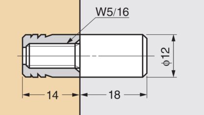 20 stuks hoogwaardige tweedelige plankdrager, gemaakt van messing, draagvermogen: 45 kg (100 lbs), oppervlak: vernikkeld, SS-322W en SS-322M. Plankbeugels voor planken, kastplanken, planken en nog veel meer, door Sugatsune / LAMP® (Japan) - Afbeelding 2